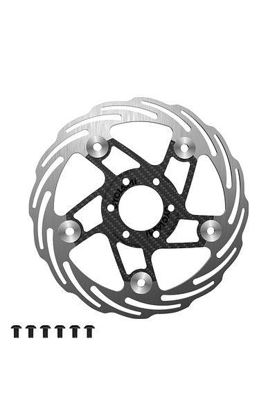 Choice 160mm Cyclami Bicycle Disc Brake 160/180mm Bike Floating Rotors Carbon Fiber 6 Holes Ultra-light Roa