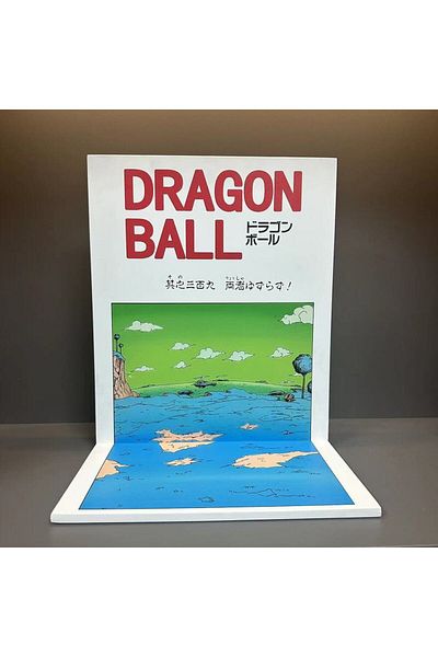 BANDAI 36.5cm backboardwhite Anime Dragon Ball Z Namek backboard Scene model decoration Anime Action Figur