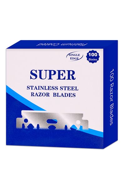 Choice 100PCS 100Pcs Set Double Edge Razor Blades for Barbers Men's Safety Razor Blades for Shaving Stainle
