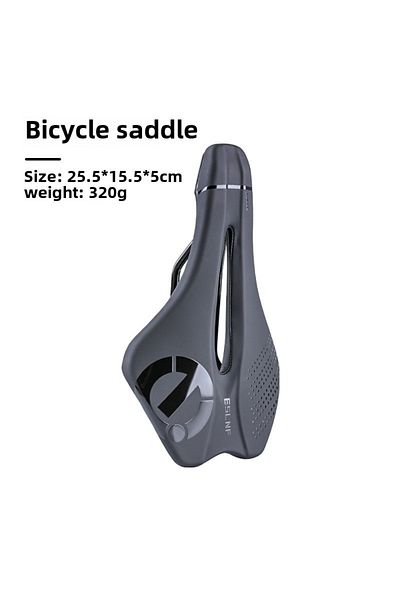 Choice 10EG0024 ESLNF Bicycle Saddle Hollow Breathabl Shockproof Cycling Seat PU Non-Slip Leather Cushion U
