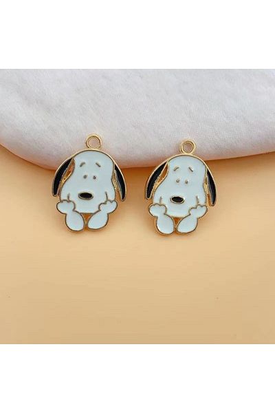 Miniso 1 10pcs Drop Oil Animals Cute Puppy Enamel Charms Pendants Metal Dog Charms Diy Bracelet Earrings F.