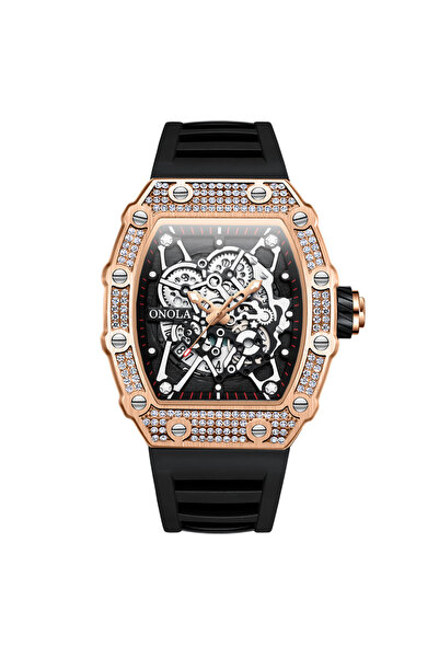 Choice ساعة رجالية جديدة ON3827D باللون الأسود الوردي 2022 من ONOLA بتصميم فا...