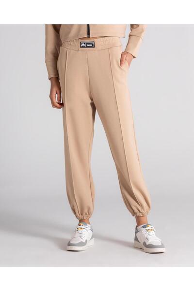 Kappa Authentic Handera Kadın Bej Comfort Fit Performance Eşofman Altı