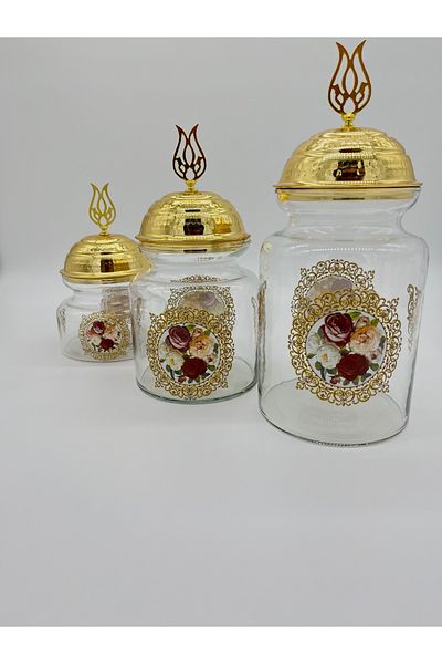 Milano Glass 3 Size Jar Set