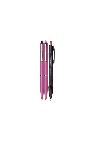 SCHNEIDER Premium Set - 2 Schneider Retractable Pens - Pink, Blue Writing and Jetstream Pen