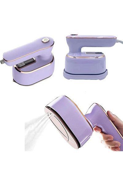 COOYA 1000w Portable Handheld Steamer Iron, Dry and Wet, 20s Fast Heating, for Clothes Travel, ‎Purple