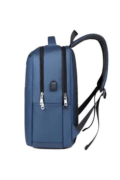 PUFO Rucsac pentru laptop de birou cu compartimente, 45 x 35 cm, albastru