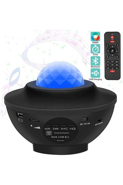 COOYA Starry Night Light, Adjustable Light, With Bluetooth Speaker Remote Control,Bedroom Space Decoration