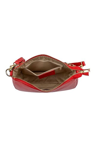 Toro Nero Carina red genuine leather women's bag
