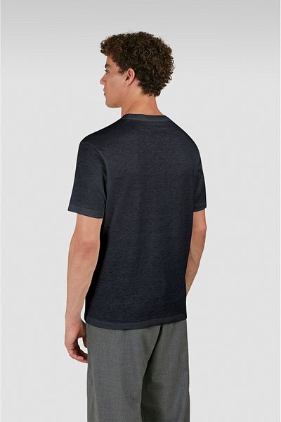 PAUL&SHARK Men's Crew Neck Short Sleeve Regular Fit Cotton Navy Blue T-Shirt 25411020A-013