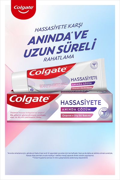 Colgate 75ml X4Pcs Toothpaste - Instant Solution Repair and Gingival Care + Brush Container Gift