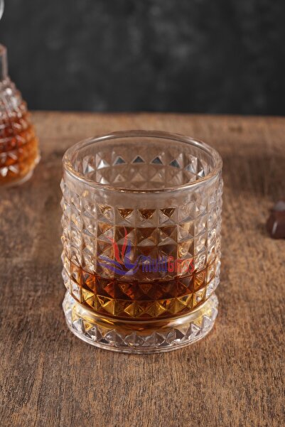Multiamo Vera Handmade Glass Whiskey Glasses Snack Set Premium Gift Boxed 4 Pieces
