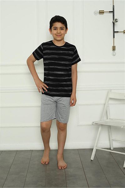Celira Boy's Combed Cotton Shorts Pajama Set