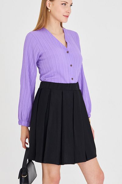 armonika Dámská černá krátká sukně ARM-22K001013