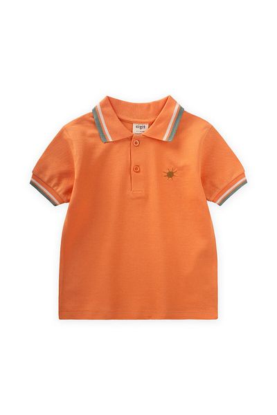 Cigit Polo Neck T-Shirt 2-10 Years Orange