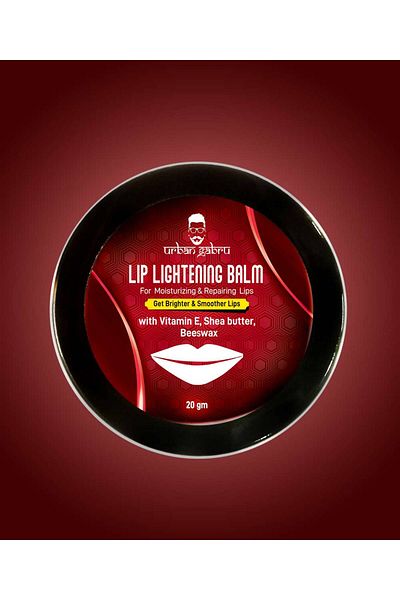 UrbanGabru Lip Balm For Lightening & Brightening Dark Lips with shea butter, beeswax & vitamin-E 20G