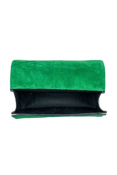 Toro Nero Geantă de damă din piele naturală verde Dalia mică