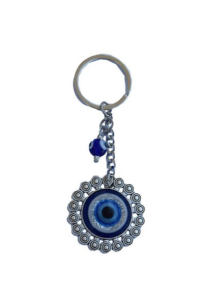 PUFO Breloc amuletă Feng Shui pentru protecție și noroc, model Ochiul Fatimei