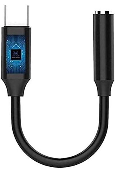 Other محول USB Type-C ذكر إلى AUX أنثى OTG - 10 سم، محول صوت بمنفذين للهواتف المحمولة، أسود