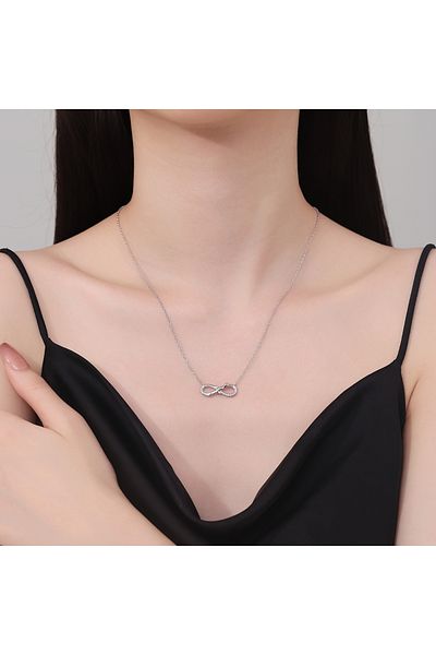 delis Lantisor argint 925, JW1247, model infinit, placat cu rodiu