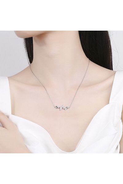 delis Lantisor argint 925, JW876, model puls, placat cu rodiu