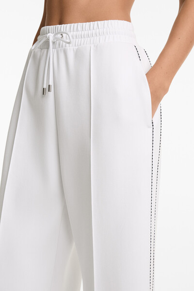 Oysho Heavy weight piqué trousers with cotton