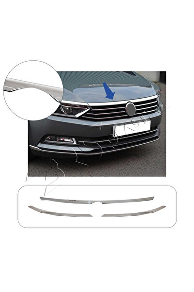 BRSPLAST Volkswagen Passat B8 Uyumlu 2015-2019 Krom Far Üzeri Çıta Ön Panjur ...