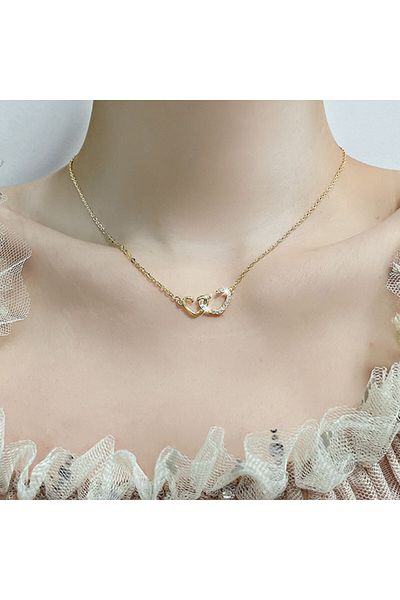 delis Lantisor argint 925, JW556, model inimioare, placat cu aur