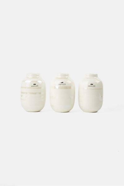 KAHLER 3 Pcs Omaggio Vase Miniature, White