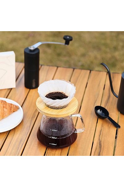 OEM Set Magia Cafelei, ibric, suport de cafea, rasnita manuala, lingurita dozatoare