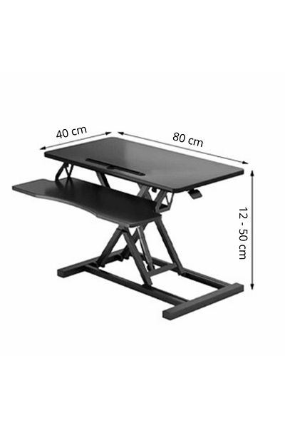 OEM Ergonomic, adjustable laptop desk made of metal and MDF, with keyboard stand