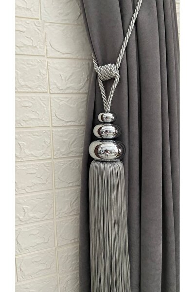 Helezoni Brățară metalică cu 3 bile cu ciucuri - Legătură pentru perdea Takma...