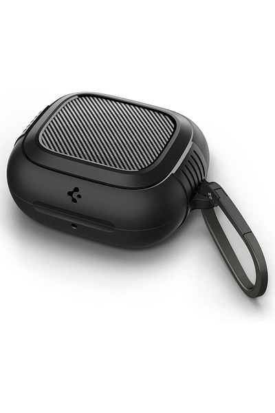 Spigen Rugged Armor designed for Powerbeats Pro 2 case (2025) cover with Carabiner - Matte Black