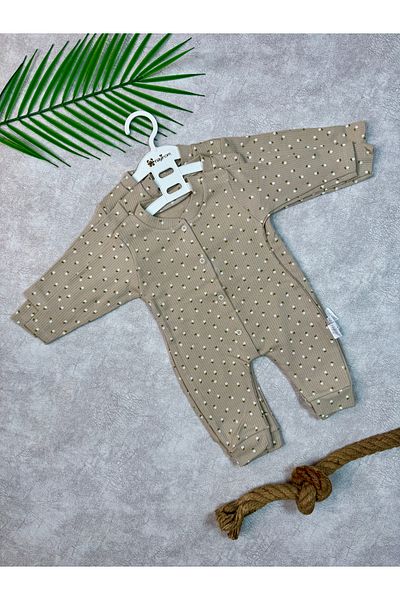 Nayinom Flower Patterned Baby Jumpsuit with Cuffs
