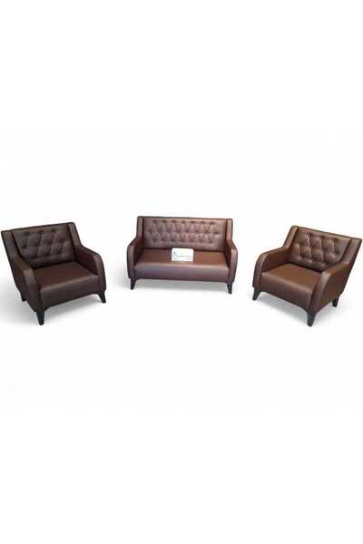 ARYANS HOME Aryans Chester Deri Ofis Koltuk Takımı Ofis Koltuğu Büro Koltuk V...