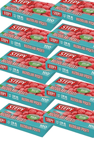 STEPY Buzdolabı Poşeti Orta Boy 100 Adet Çek-al 10 LU PAKET