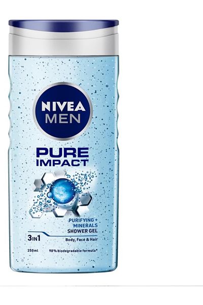 NIVEA For Men Pure Impact Shower Gel - 250ml