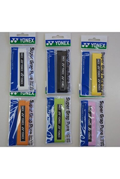 YONEX AC108EX Super Grap Pure Badminton Racquet Grip, Black | Absorbent & Tacky Synthetic Leather Grip