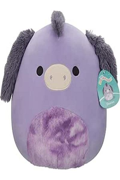 Squishmallows 12" Deacon Purple Donkey Squishmallow – Soft, Squishy Plush Toy By Kellytoy For All Ages