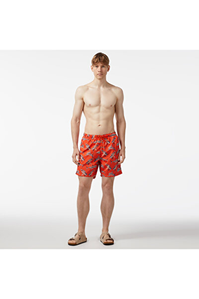 Nautica Erkek Turuncu Standart Fit Mayo Şort