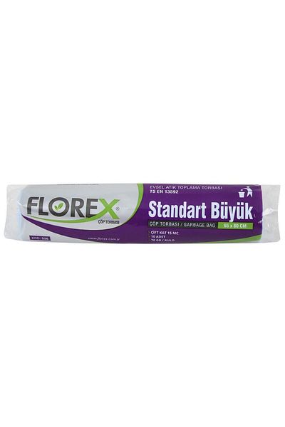 Florex 526 Standard Garbage Bag Large Size 65 X 80 cm 10 Pieces X 50 Rolls - Black