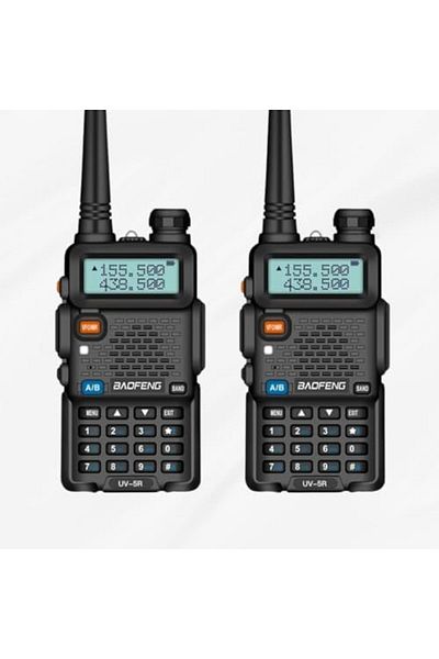 BAOFENG (Pack of 2) Dual Band Long Range UHF Decoding Interphone 128-Channel Handheld Two Way Walkie Talkie