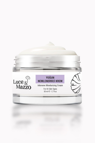 Luce & Mazzo Intensive Moisturizing Cream 50 ml with Organic Content, Aromatic Oil, Extra Moisturizing, Eczema Skin