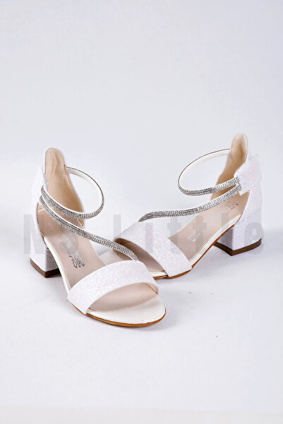 NeSe Shoes Pantofi de seară cu velcro pentru fetiță, pantofi cu toc pentru fe...