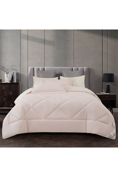Donetella طقم لحاف من 4 قطع - مقاس مفرد 170×230 سم، مصنوع من الألياف الدقيقة، مبطن بحشوة 350 جرام/م²