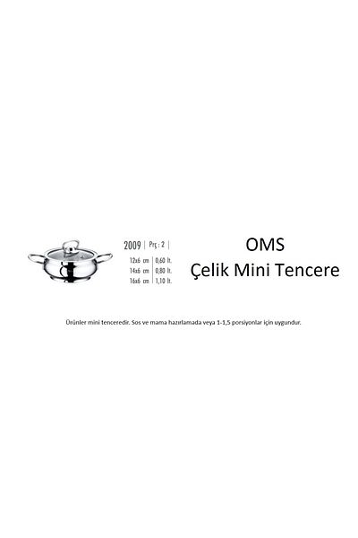 OMS Baby Mini Healthy Steel Cookware Set - Küre