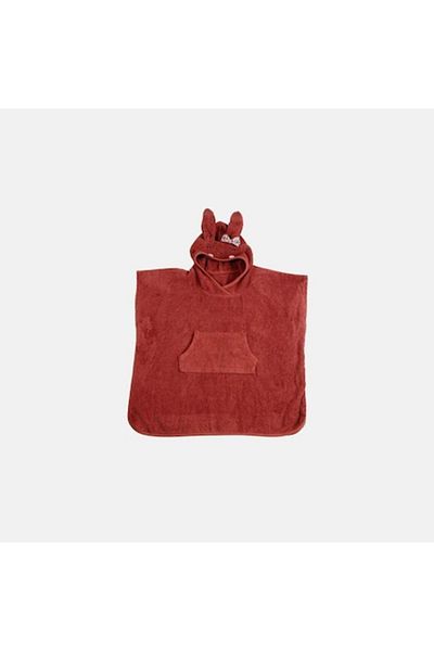 kikadu Halat de baie poncho cu bumbac organic, iepuraș
