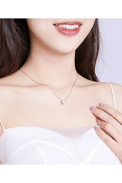 delis Lantisor argint 925, JW638, model clasic cu zirconiu, placat cu rodiu