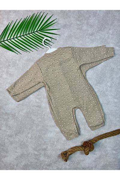 Nayinom Flower Patterned Baby Jumpsuit with Cuffs