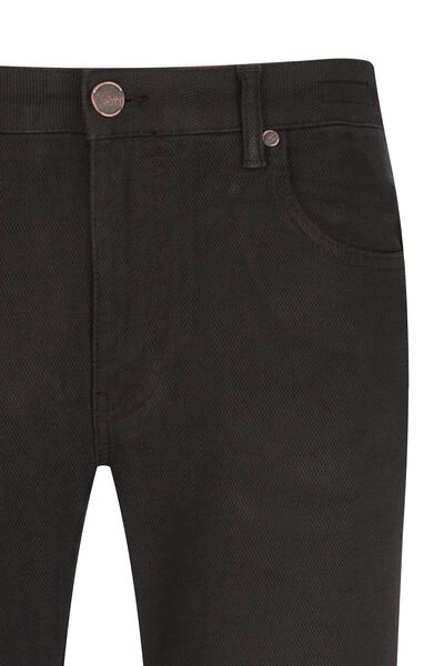 SAYKI Brown Relaxed Cut 5 Pocket Canvas Trousers